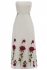Sarvin Gwyneth Strapless Floral Dress Ivory